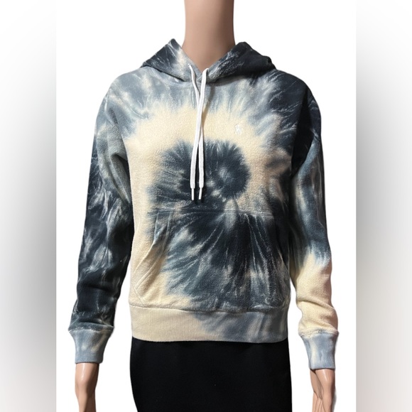 Polo Ralph Lauren Spiral Tie-Dye Cotton Hoodie Junior Size XXL NWT $148 - Picture 4 of 11
